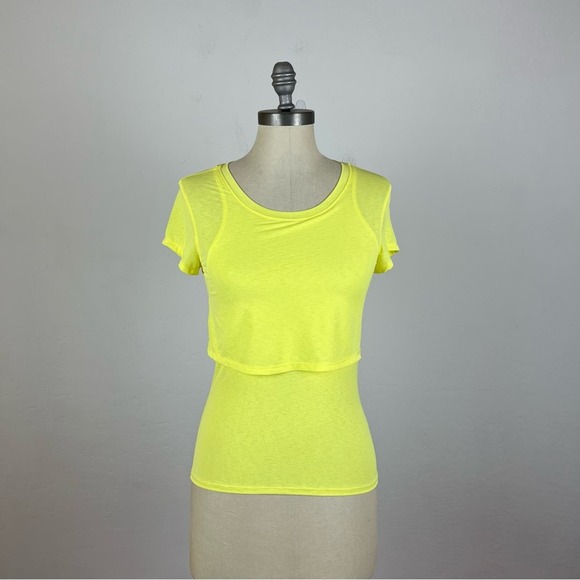 FP Movement by Free People Tops - Free People Movement Neon Yellow Open Back Top
